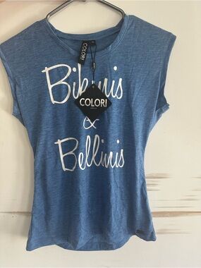 Biberius & Bellinus Women’s Blue Graphic Tank Top